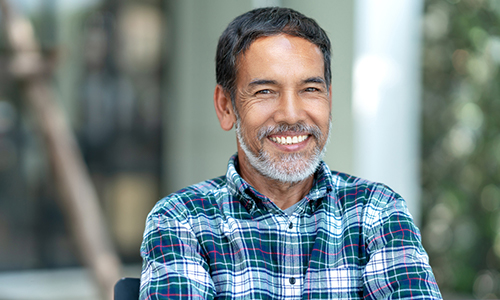 man smiling at camera