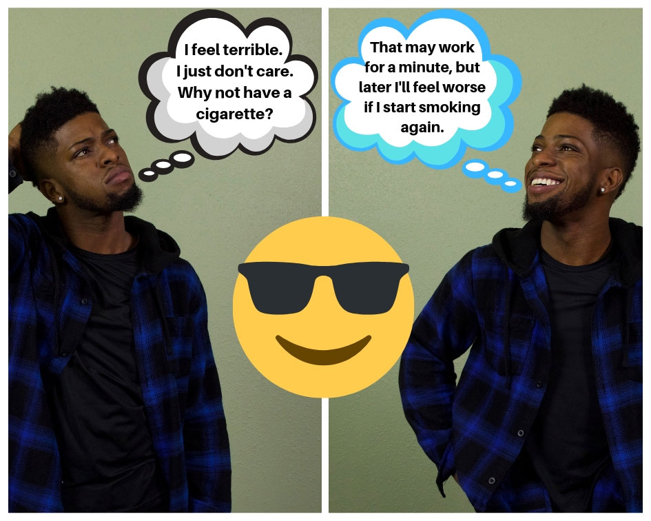 man talking to himself