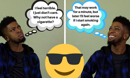 man talking to himself