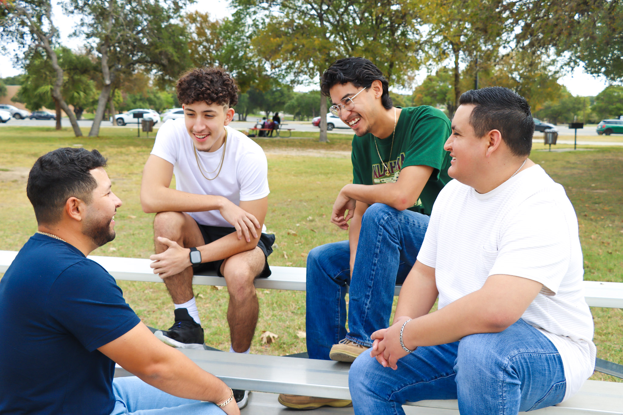 group of friends hanging out